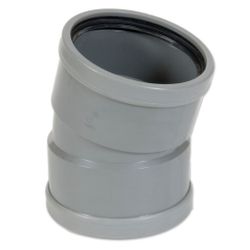 PVC ELBOW 15° GREY BENOR 125MM (D/S) SN8