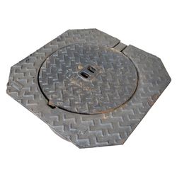 CAST IRON COVER 460X460MM Ø315/400MM D400+HINGE