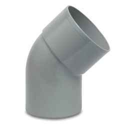 PVC ELBOW 110MM 45° BENOR GREY (S/S) (TO GLUE)