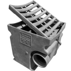 CAST IRON GULLY D400 FS600X495X604 ROUND BENT A7B