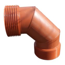 PP RIBWALL ELBOW DN250 90° D/S