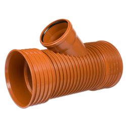 PP-RIBWALL T-JOINT 45° 200(RIB)/160(SOLID) T/S