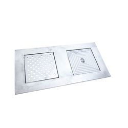 ALU DOUBLE LID DRAIN 60x30 CM