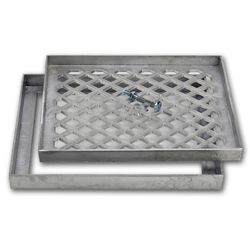 ALU PAVING COVER OPEN BASE 60X60 CM H=30MM