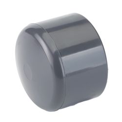 PVC PRESSURE GREY END CAP 20MM PN16