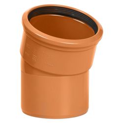 PVC SEWER ELBOW 250MM 15° REDBR S/S