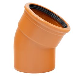 PVC SEWER ELBOW 250MM 30° REDBR BENOR S/S
