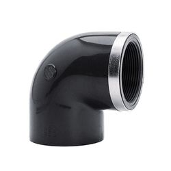 PVC PRESSURE GREY FEMALE ELBOW 32MMX1'' 90° RING