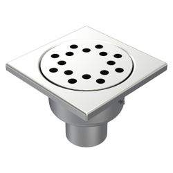 SS TRAP GULLY + ROSETTE GRATE HEAVY DUTY 20X20
