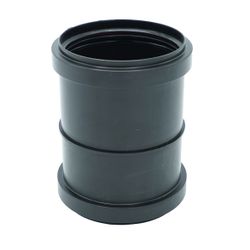 PP SANITARY BLACK PUSH-OVER SOCK. 125MM RING SOCK.