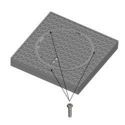 CAST IRON COVER D400 FS850X850 COØ600 H120 CITE