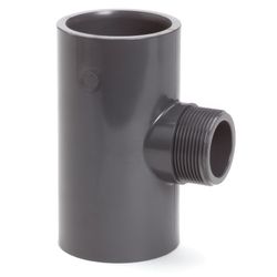 PVC PRESSURE GREY MALE T-JOINT 50MMX6/4'' 90°