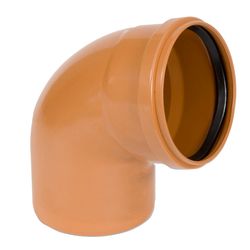 PVC SEWER ELBOW 200MM 88° REDBR S/S