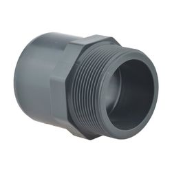PVC PRESSURE GREY MALE ADAPTOR 32/40MMX3/4'' PN10