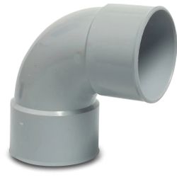 PVC ELBOW 110MM 88° BENOR GREY (D/S) (TO GLUE)