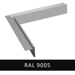 ALU INS. CORNER STANDARD 50X50CM 45X64 9005 BL