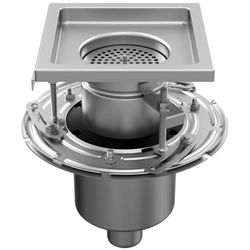 SS BELL GRATE 20/20 VERTICAL Ø110 TWO-PIECE