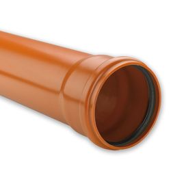 PVC SOCKETED PIPE FN REDBR 125MM 1M