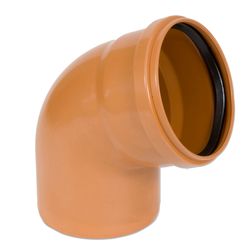 PVC SEWER ELBOW 125MM 67° REDBR S/S