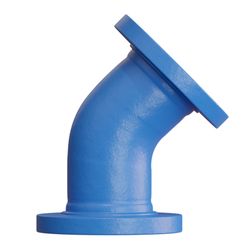 DUCTILE IRON ELBOW FIXED FLG BLUE DN250 45° PN16