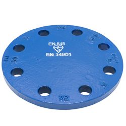 DUCTILE IRON BLIND PLATE BLUE DN200 PN10