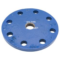 DUCTILE IRON DRILLED PLATE BLUE DN200 PN16 1''