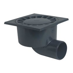 PVC BELL TRAP SIDE OUTLET 250X250MM Ø100MM
