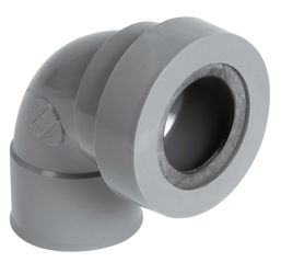 PVC SANITARY ELBOW+RING 40MM 87° D/S