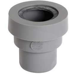 PVC SANITARY CONNECTION 50MM WITH RUBBER D/S