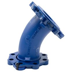 DUCTILE IRON ELBOW LOOSE FLG BLUE DN300 45° PN16