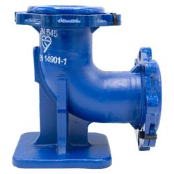 DI FOOT ELBOW LOOSE FLANGES BLUE DN300 PN16