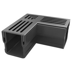 STARDRAIN MINI 65X60 CORNER BLACK ALU GRATE