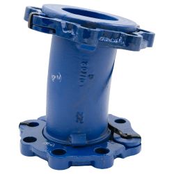 DI ELBOW LOOSE FLANGES BLUE DN125 11° PN25