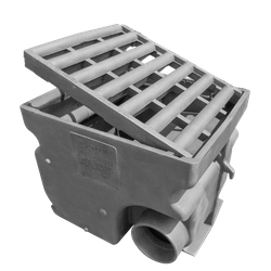 CAST IRON GULLY D400 FS600X495X604 ROUND FLAT A7B
