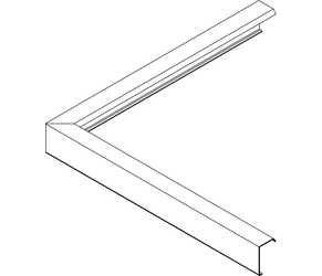 DUPLO EDGE TRIM OUTER CORNER 60MM 500X500 R9005STR