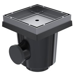 STARPOINT STONE 20x20CM GR LAT + VERT OUT ø75/ø110