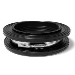 EPDM WALL SLEEVE + STAINLESS STEEL CLAMP 90MM