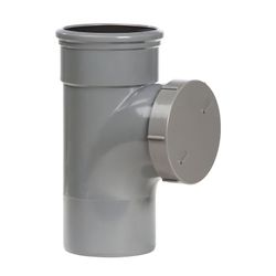 PVC UNCLOG T-PIECE 88° W/ SCREW COVER 160MM