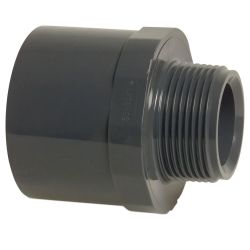 PVC PRESS. ADAPTATEUR GRIS EXT 20/25MMX3/4''PN10