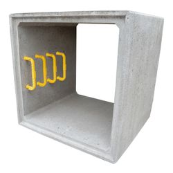 REHAUSSE BETON 120X120CM INT. H=100CM 1300KG 4 ECH