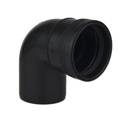 PP SANITAIRE COUDE NOIR 125MM 90° M/F A JOINT