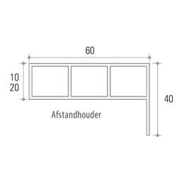 ECARTEUR POUR LANTERNEAU PC THERMOROOF 10MM
