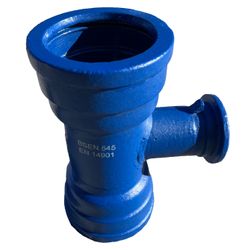 FONTE TE 90° EEB FIXE BLEU DN 250/80 PN10/16