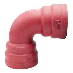 FONTE COUDE EE ROUGE DN 250 90° (1/4)
