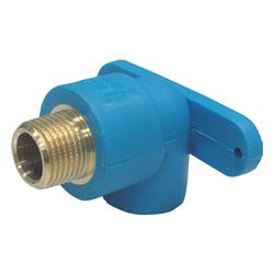 PPR NIRON 90° BOCHT DRAAD M DUBBELE BEV. D20x1/2