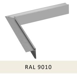 ALU BINNENHOEK STANDAARD 50X50CM 80X64 9010 WIT