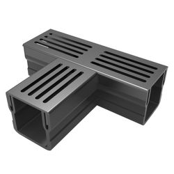 STARDRAIN MINI 65X60 T-STUK ZWART ALU ROOSTER
