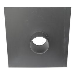 HDPE AANSLUITPLAAT 600X600 Ø400MM CENTRISCH