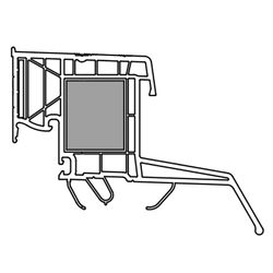 SKYLUX RENOVATIEKADER PVC MET INSERTS 0500 x 2000 MM