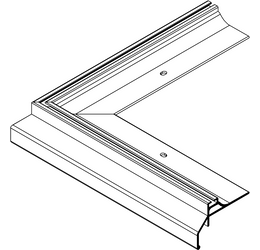 DUPLO BUITENHOEK ONDERPROFIEL 60MM 250X250MM